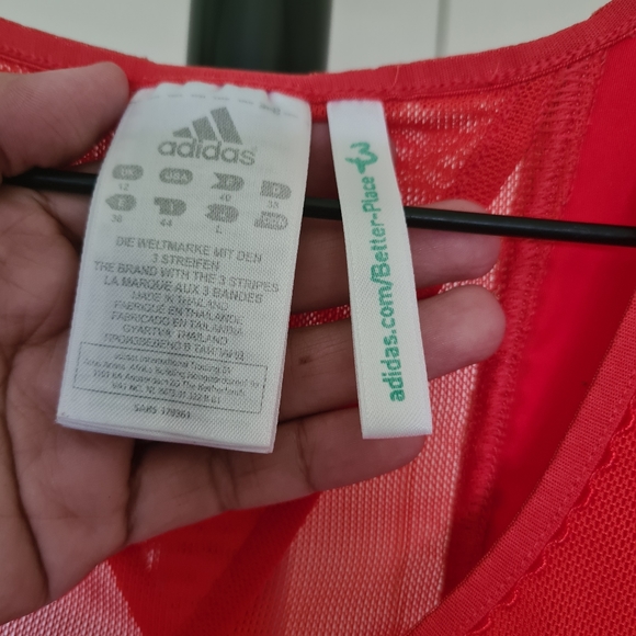 ADIDAS Climacool Dress 12 Orange Stretchable Bodycon Soccer Sports Midi Dress - Picture 7 of 10